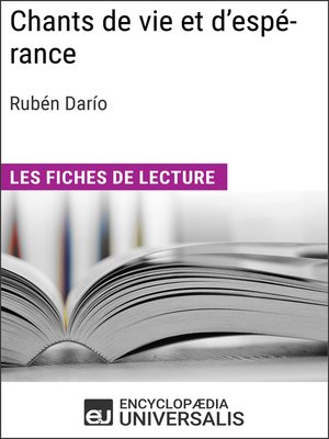 cover image of Chants de vie et d'espérance de Rubén Darío